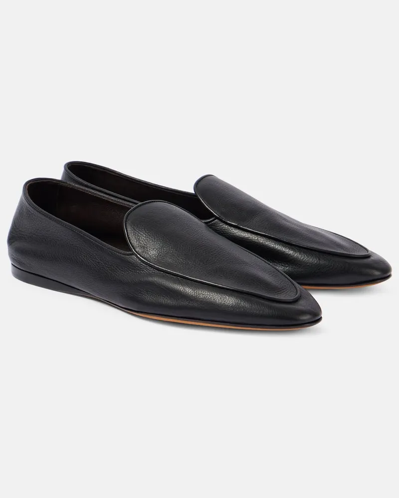 The Row Slip-Ons Awar aus Leder Schwarz