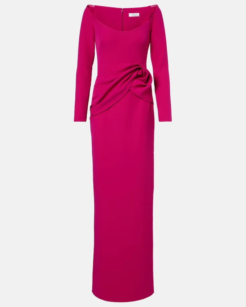 Safiyaa Robe Emmina aus Crêpe Violett