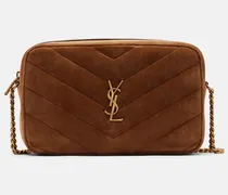 Schultertasche Loulou Medium aus Veloursleder