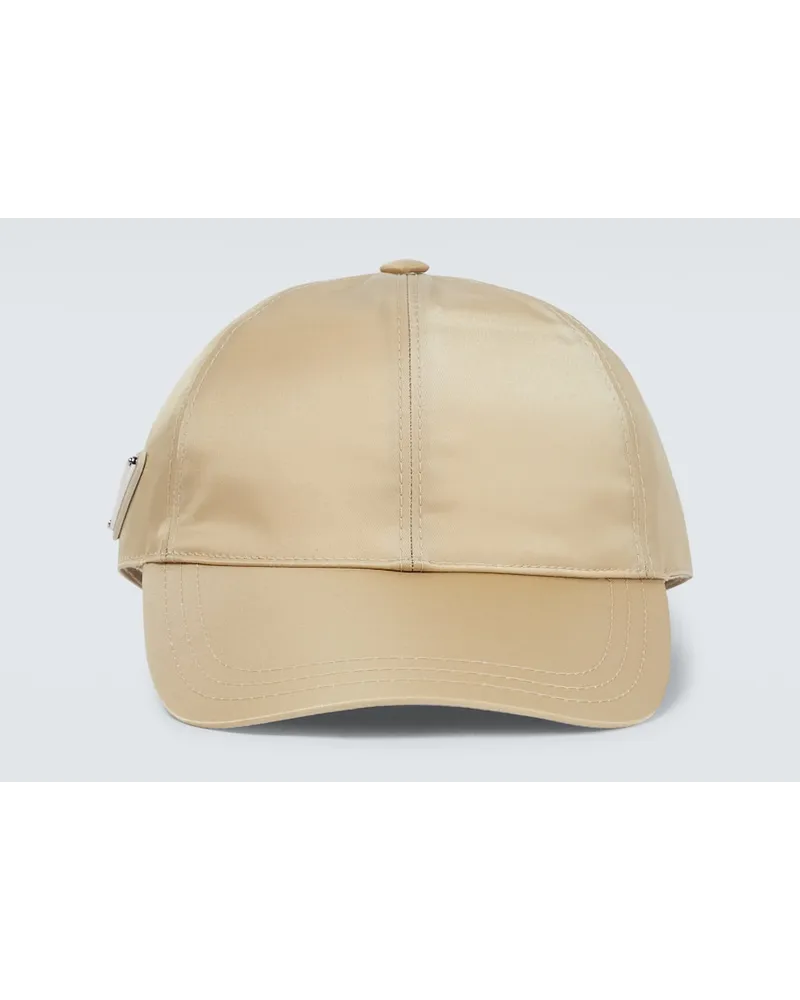 Prada Baseballcap aus Re-Nylon Beige