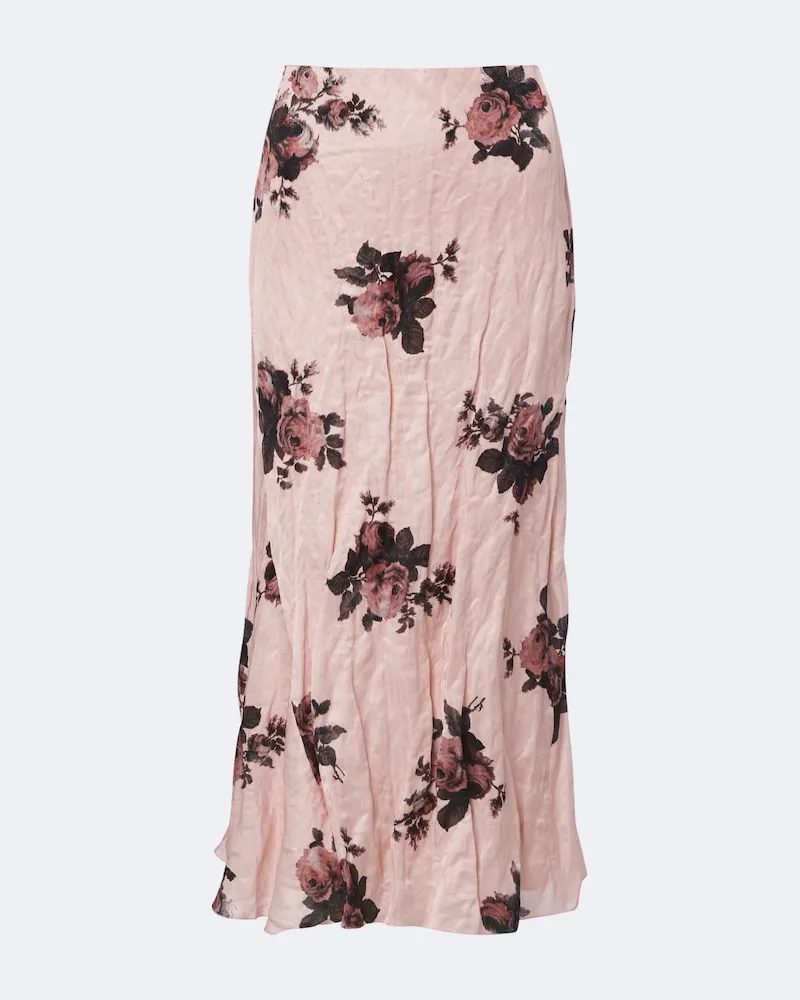 Erdem Midirock aus Satin Rosa
