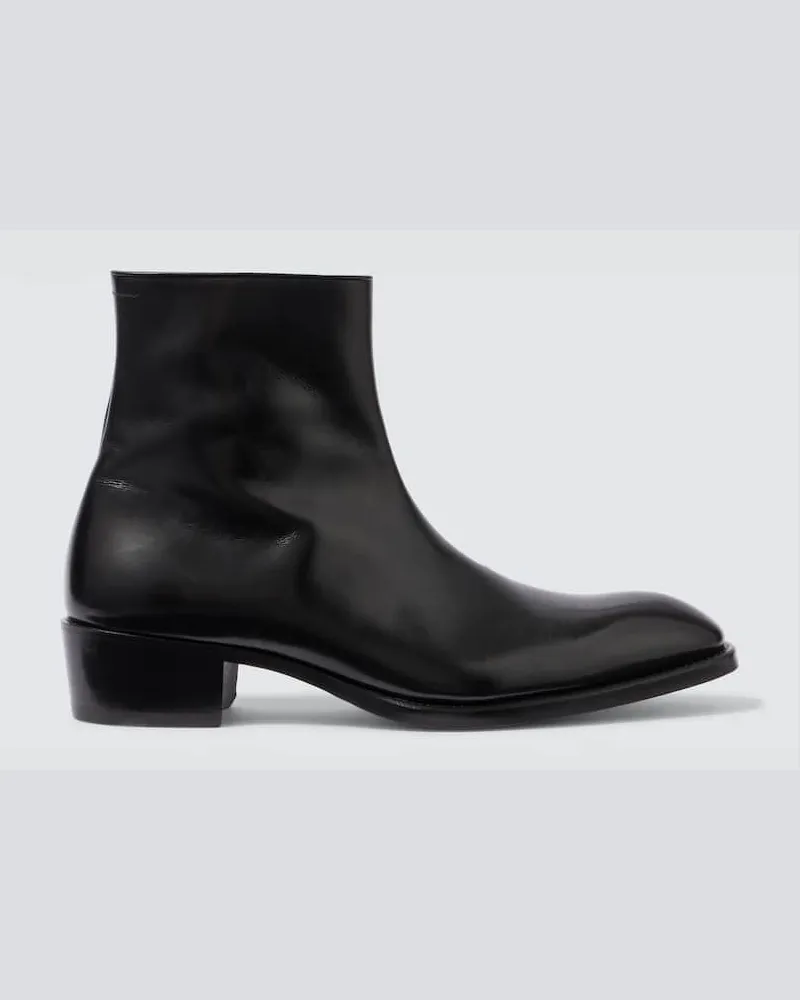 Tom Ford Ankle Boots Vincent aus Leder Schwarz