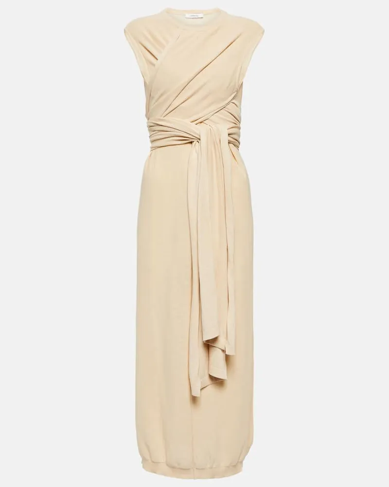Christophe Lemaire Midikleid aus Baumwolle Beige