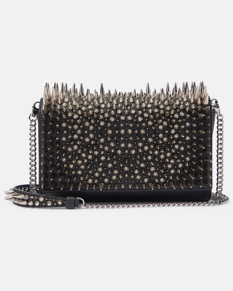 Christian Louboutin Verzierte Clutch Paloma aus Leder Schwarz