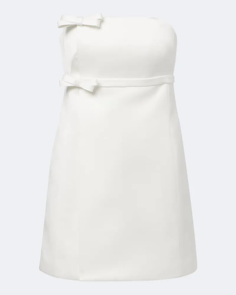 Safiyaa Bridal Minikleid Leera aus Crêpe Weiß