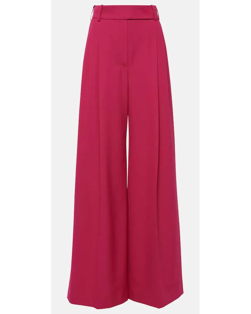 Alexandre Vauthier Weite High-Rise-Hose Pink