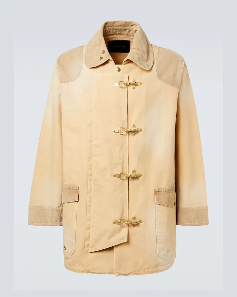 Wales Bonner Jacke Sierra aus Baumwoll-Canvas mit Cord Beige