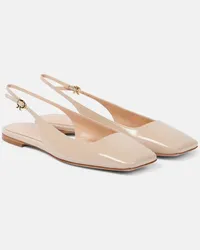 Gianvito Rossi Slingback-Ballerinas Freeda aus Lackleder Nude