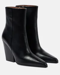 Paris Texas Ankle Boots Jane 100 aus Leder Schwarz