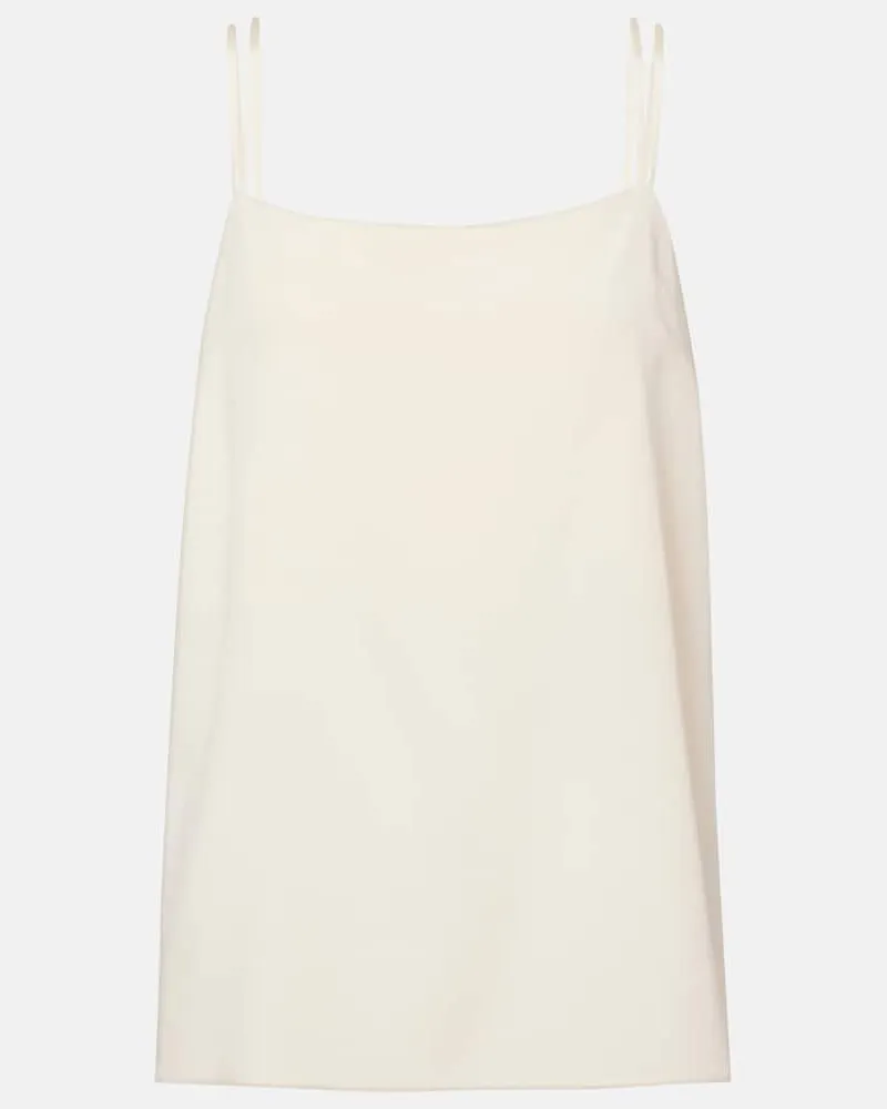 Max Mara Top Kansas aus einem Seidengemisch Weiß