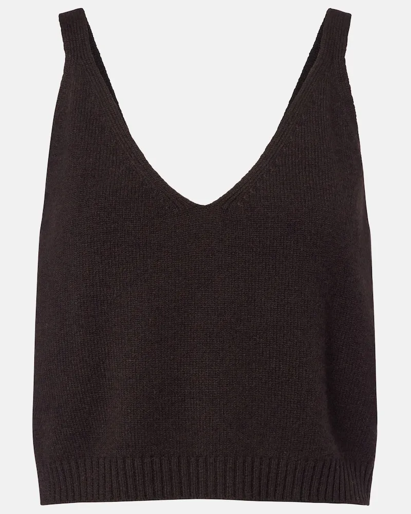 Lisa Yang Cropped-Top Violia aus Kaschmir Braun