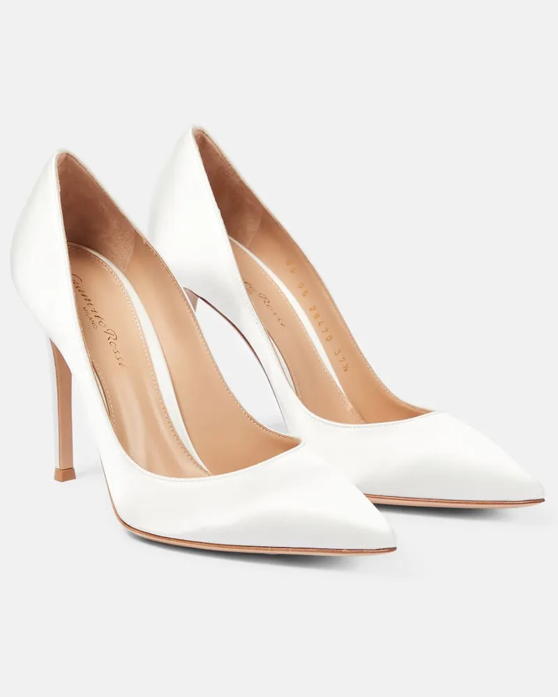 Gianvito Rossi Pumps Gianvito 105 aus Seide Weiß
