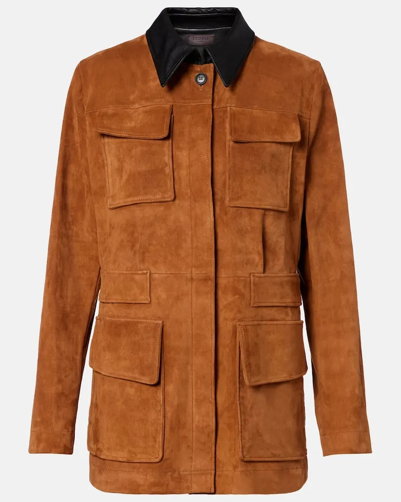 Stouls Jacke Leon aus Veloursleder Braun