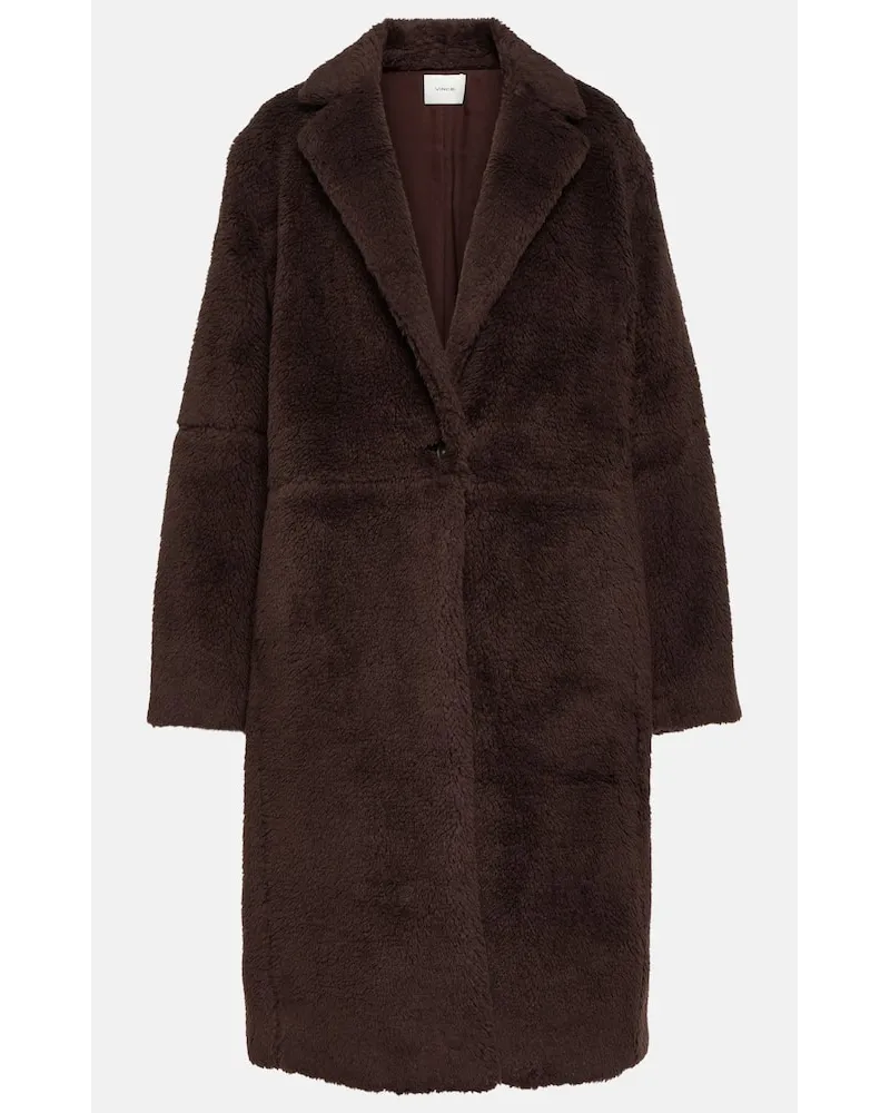 Vince Mantel aus Faux Fur Braun