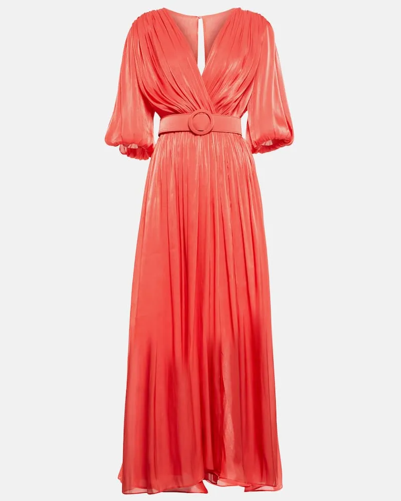 COSTARELLOS Midikleid Brennie aus Georgette Rosa