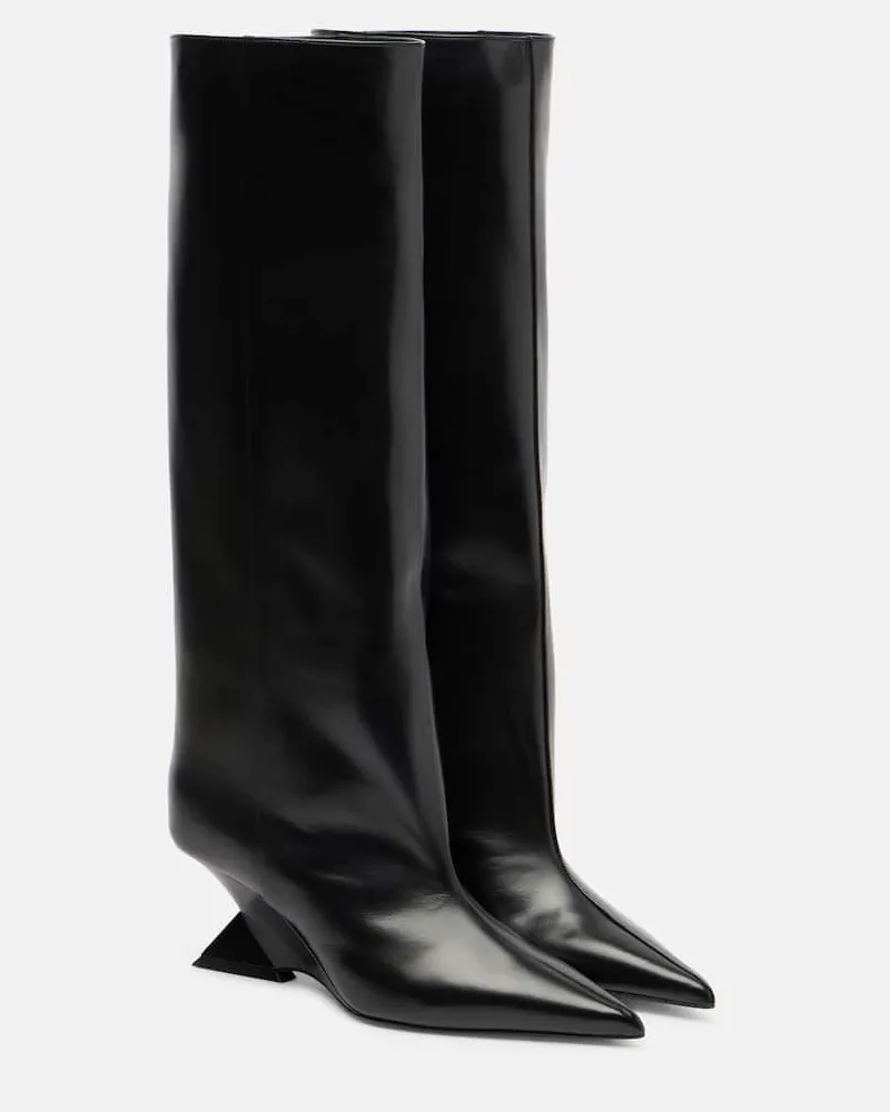 ATTICO Stiefel Cheope 60 aus Leder Schwarz