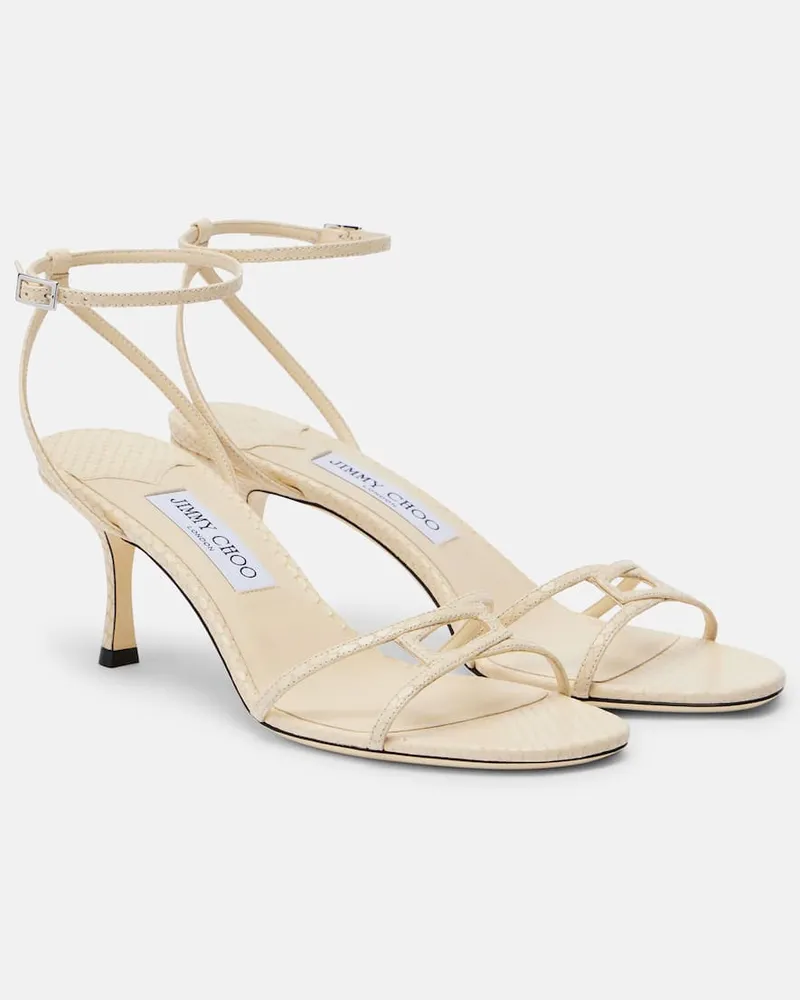 Jimmy Choo Sandalen 1998 Leo 65 aus Leder Weiã