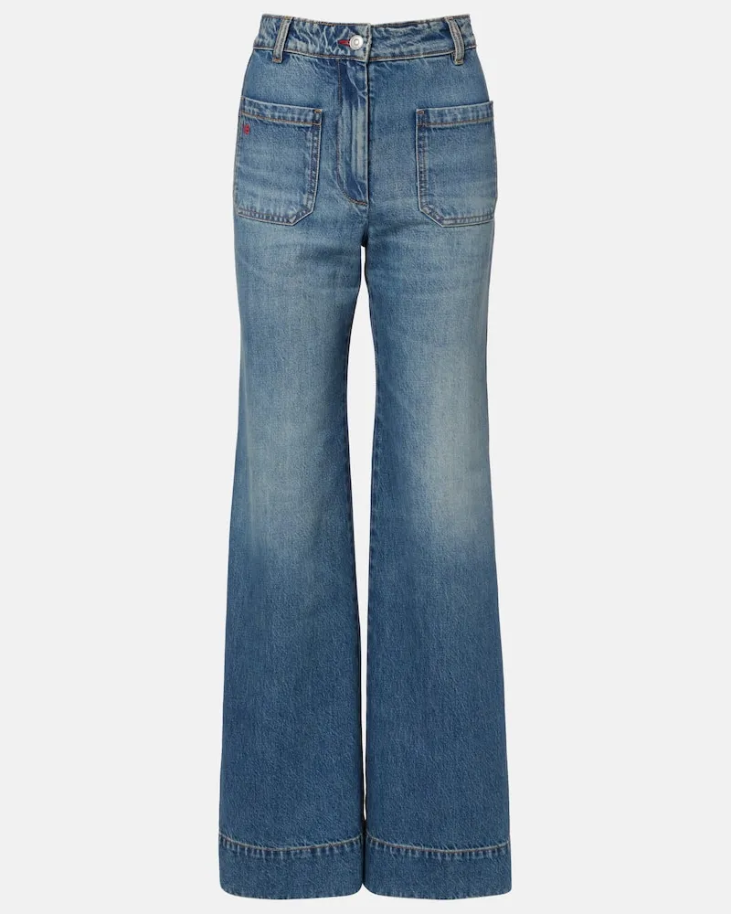 Victoria Beckham Bootcut Jeans Alina Blau