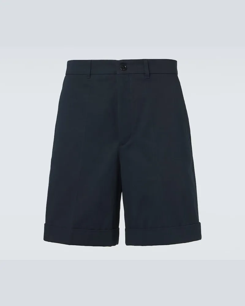 Valentino Garavani Shorts aus einem Baumwollgemisch Blau
