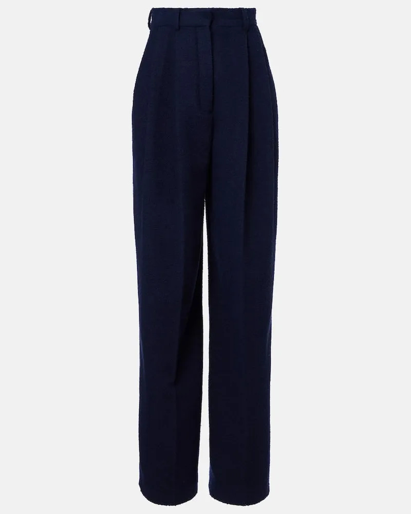 Loro Piana Weite High-Rise-Hose Kurt Blau