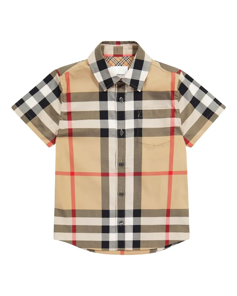 Burberry Hemd Vintage Check aus Baumwolle Beige
