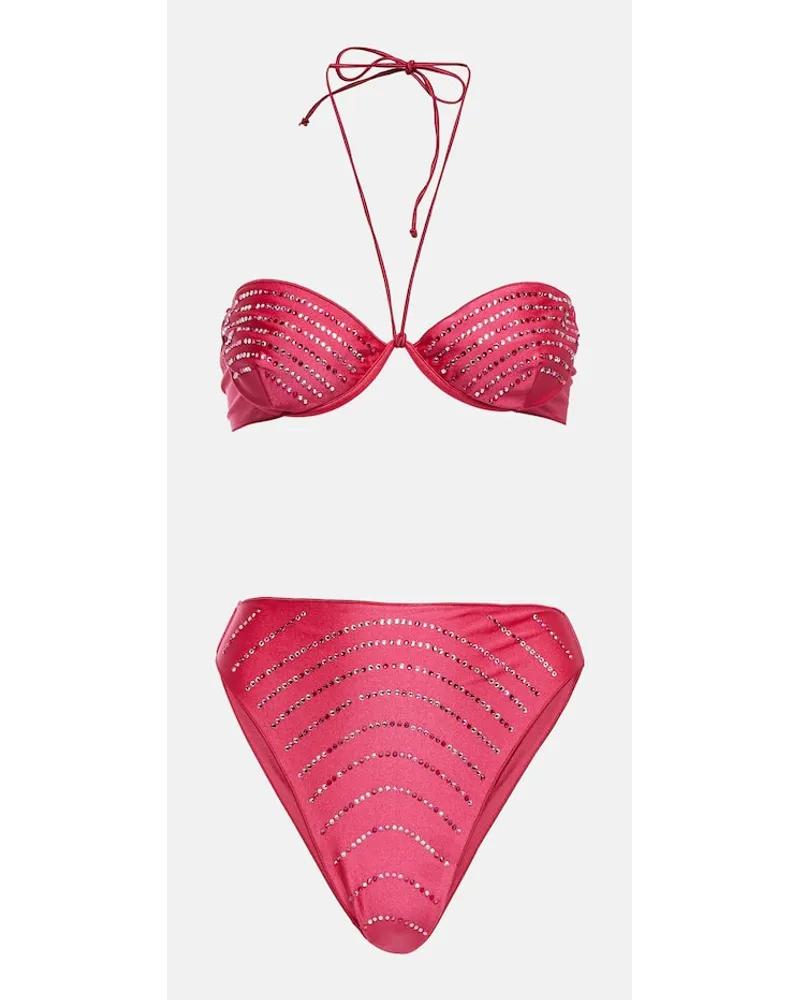 Oséree Oseree Verzierter Bikini Gem Pink