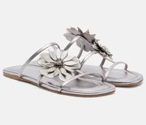 Sandalen aus Metallic-Leder