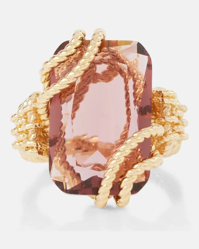 Zimmermann Ring Bloom mit Kristall Gold