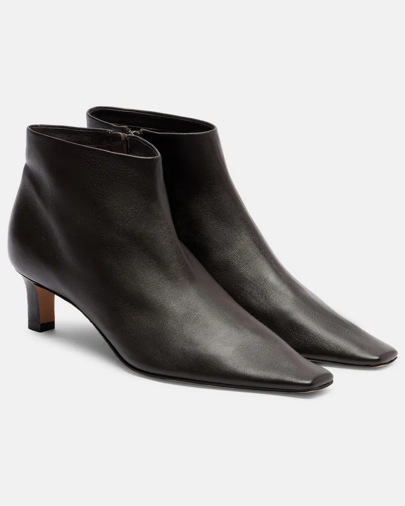 The Row Ankle Boots Carla 45 aus Leder Schwarz