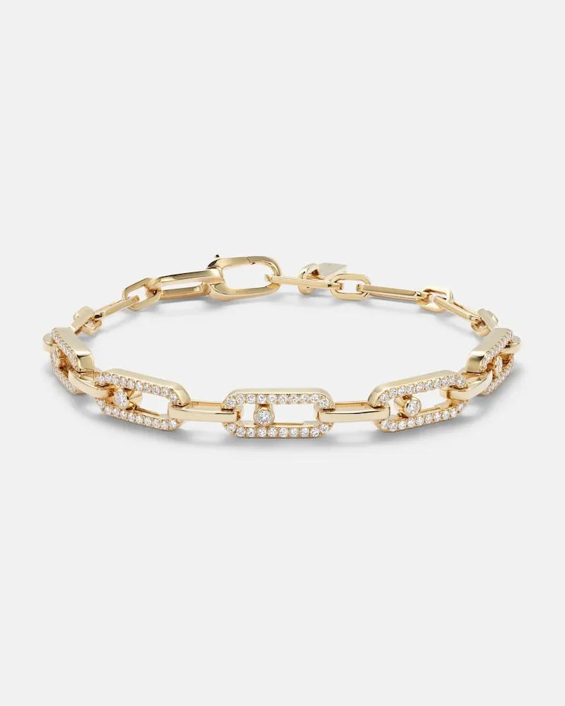 Messika Armband Move Link aus 18kt Gelbgold mit Diamanten Gold
