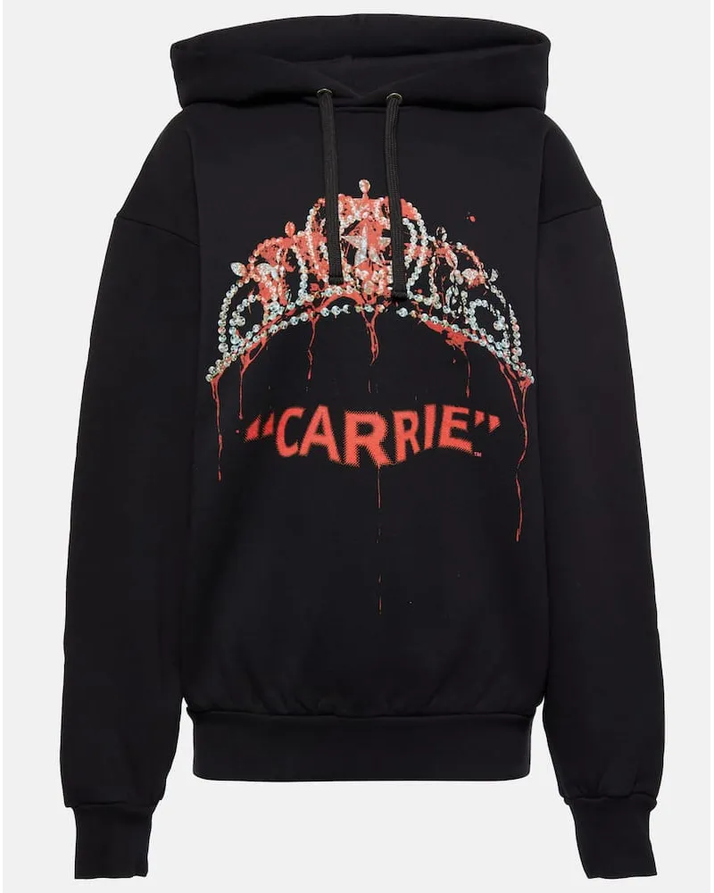 J.W.Anderson Bedruckter Hoodie aus Baumwolle Schwarz