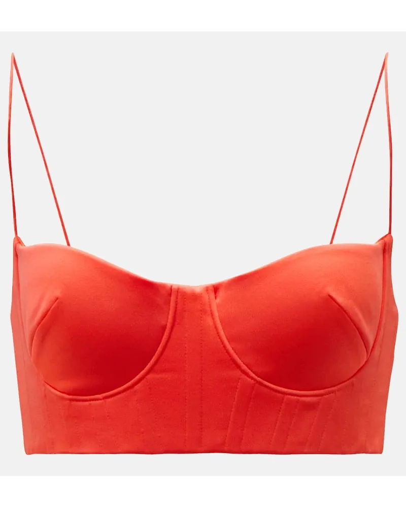 Alex Perry Bralette Hart aus Crêpe Orange