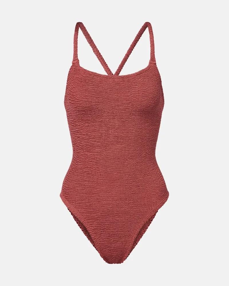 Hunza G Badeanzug Bette Burgund