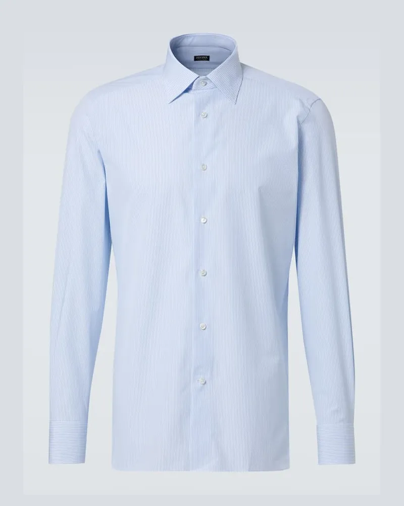 Ermenegildo Zegna Hemd aus Baumwolle Blau
