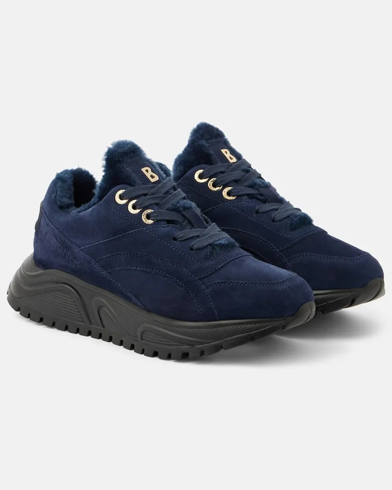 Bogner Sneakers Malaga aus Veloursleder Blau