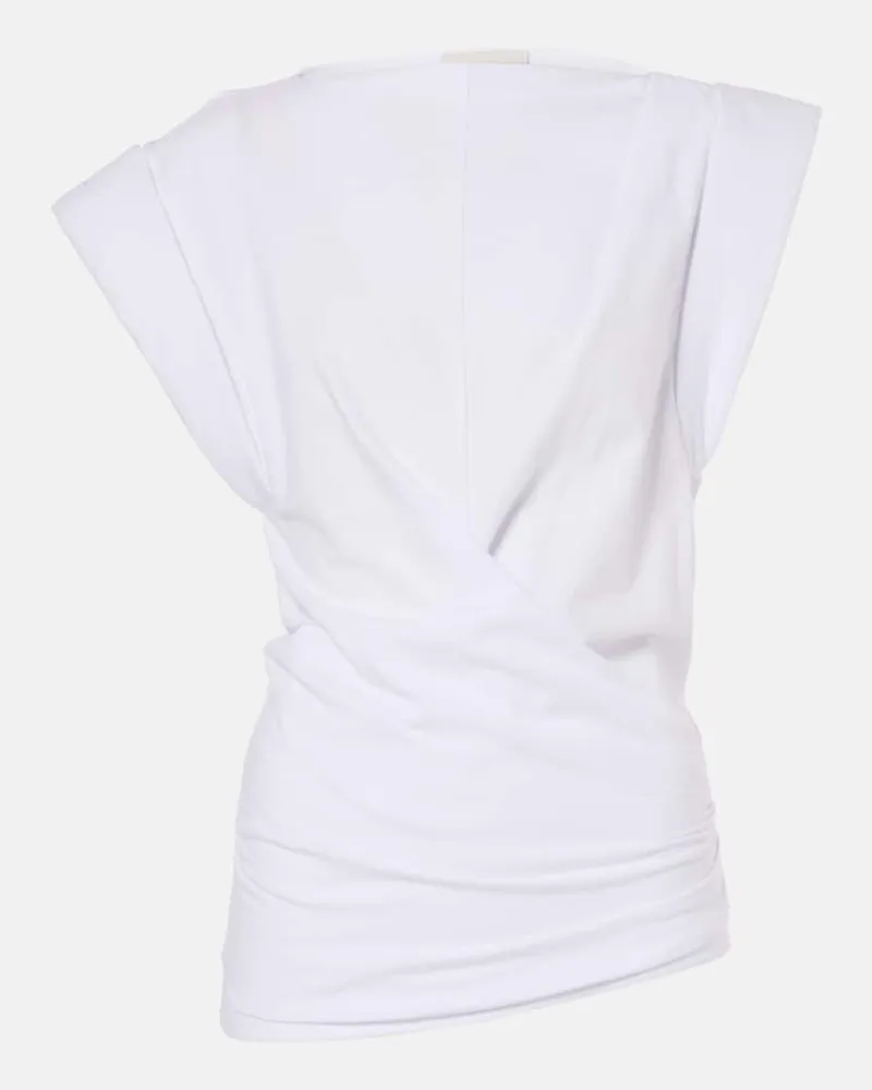 Isabel Marant Top Maisan aus Baumwoll-Jersey Weiß