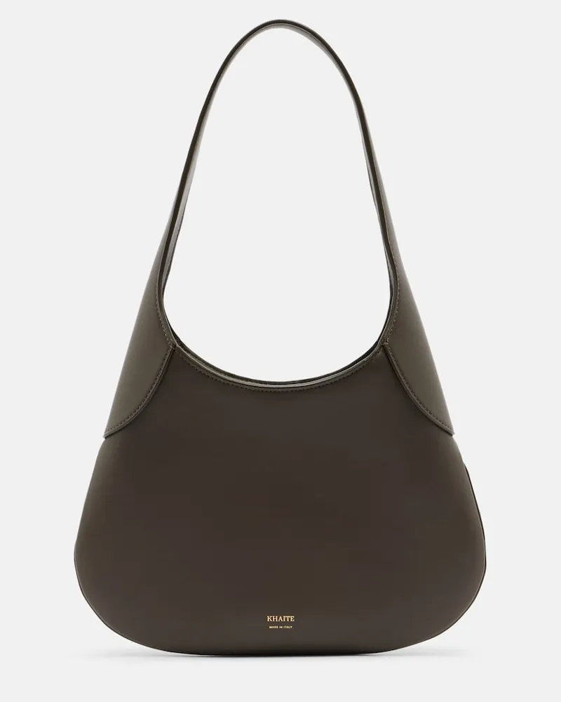 KHAITE Schultertasche Joan Small aus Leder Grau