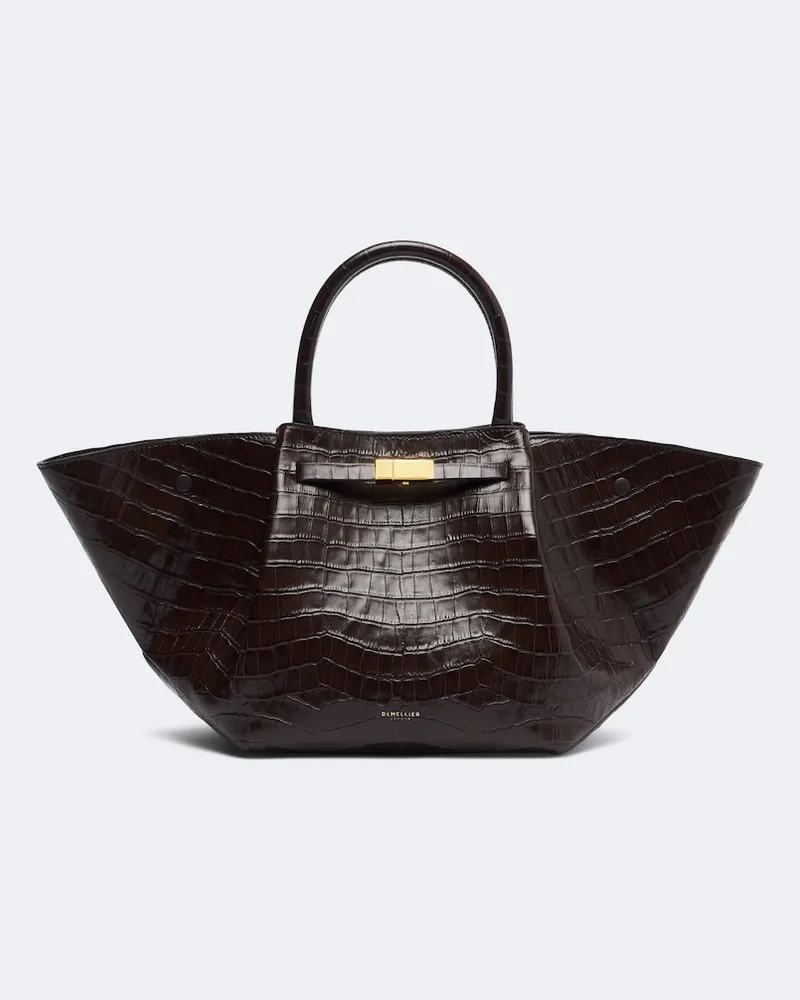 DeMELLIER Henkeltasche New York Midi aus Leder Braun