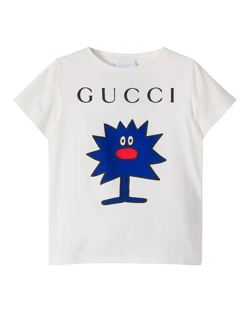 Gucci X Mr. Men Little Miss T-Shirt aus Baumwoll-Jersey Weiß