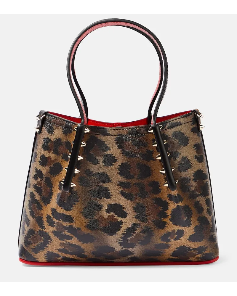 Christian Louboutin Tote Cabarock Small aus Leder Braun