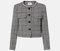 Cropped-Jacke mit Kristallen