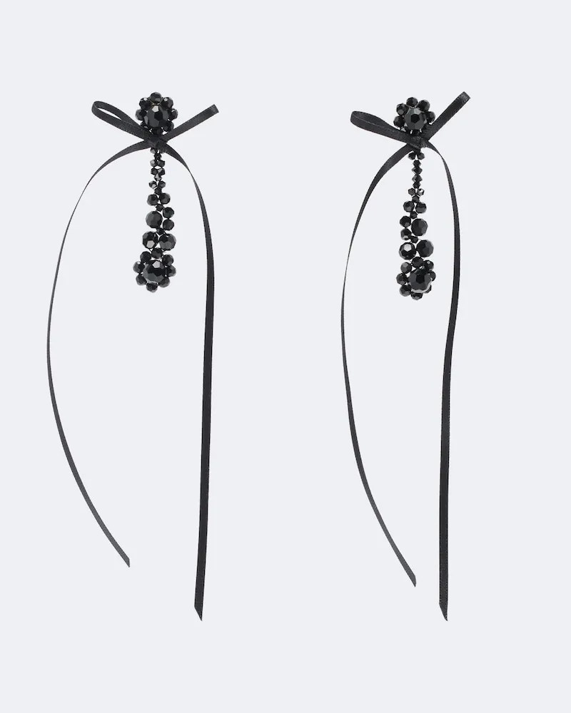 Simone Rocha Ohrringe mit Kristallen Vctorian Drip Schwarz