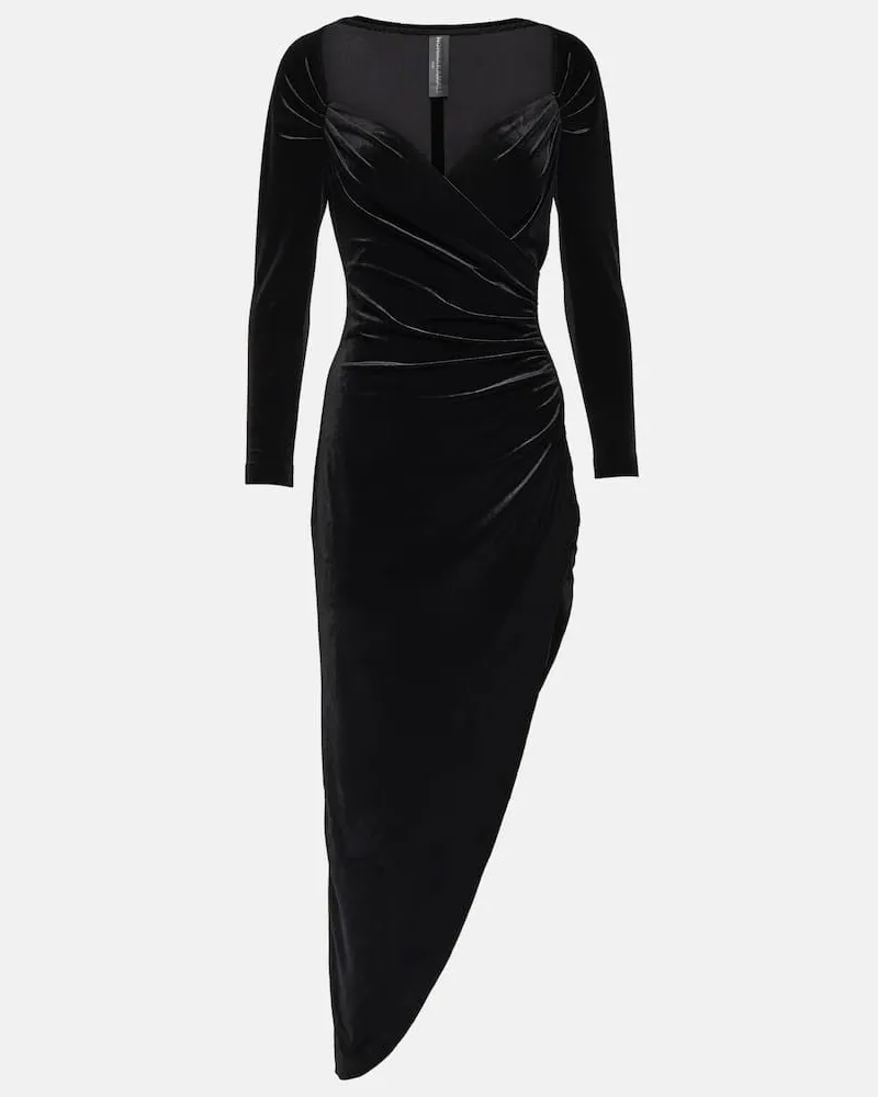 Norma Kamali Robe aus Samt Schwarz
