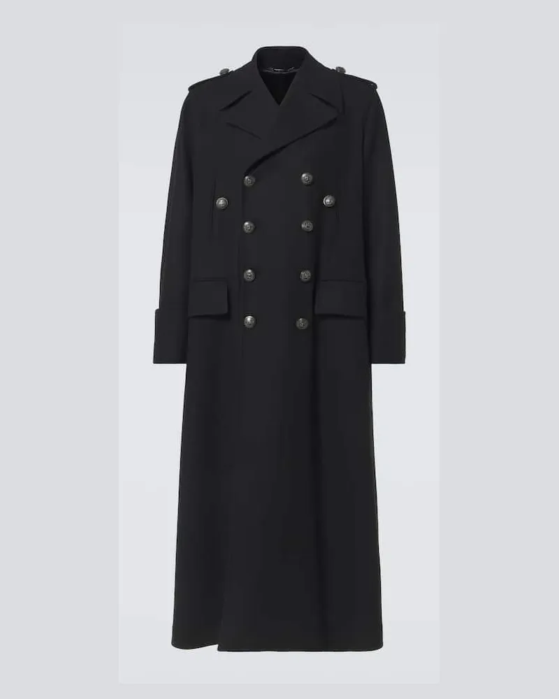 Dolce & Gabbana Mantel aus einem Wollgemisch Schwarz