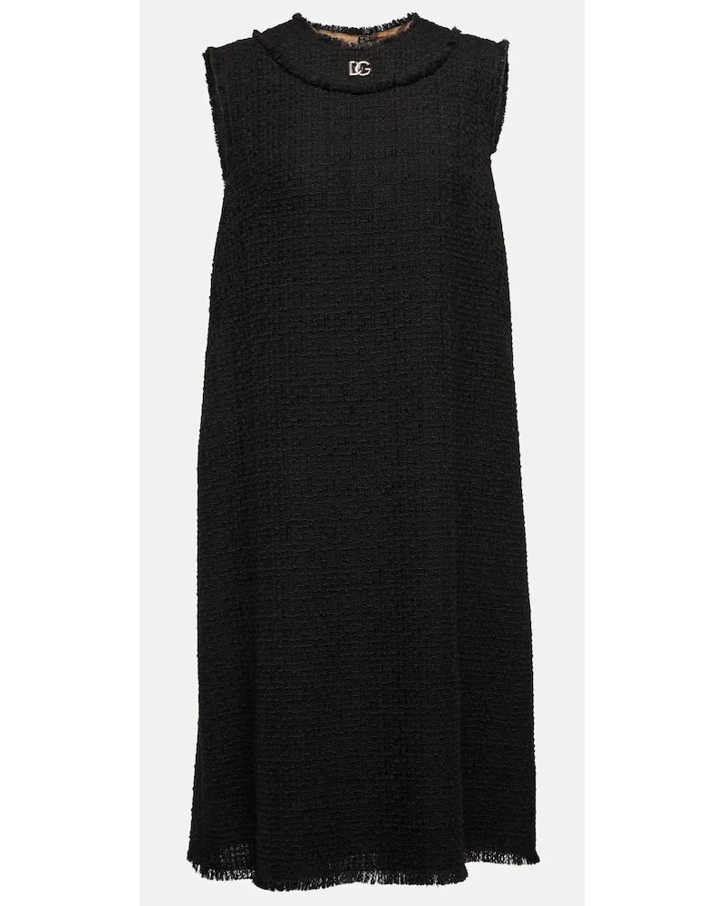 Dolce & Gabbana Minikleid aus Bouclé Schwarz