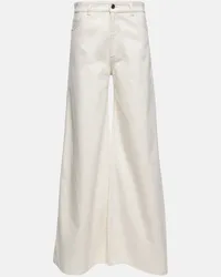 Chloé Chloe High-Rise Wide-Leg Jeans Weiss