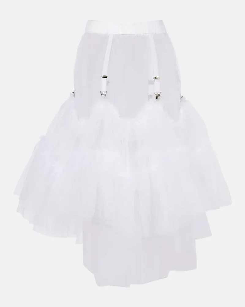Noir Kei Ninomiya Midirock aus Tüll Weiß