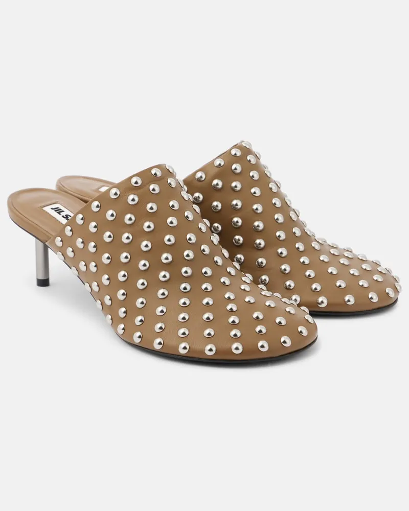 Jil Sander Verzierte Mules Otto aus Leder Grün