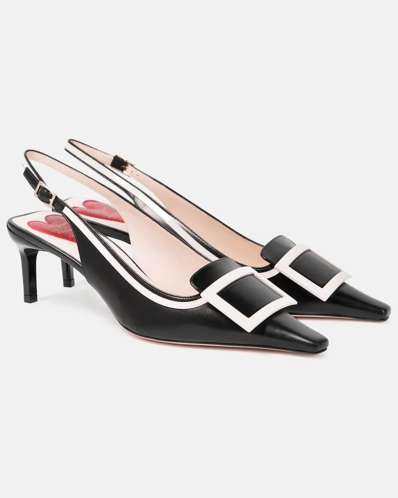 Roger Vivier Slingback-Pumps Viv’ Canard aus Leder Schwarz