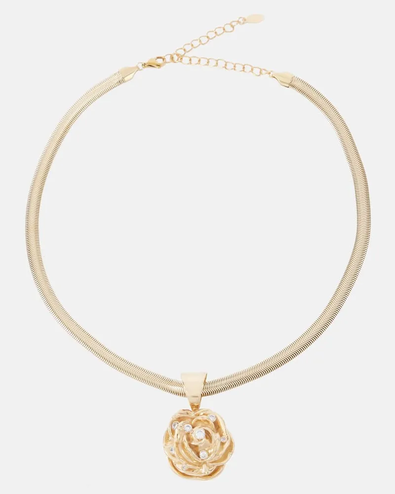Magda Butrym Halskette mit Kristallen Gold